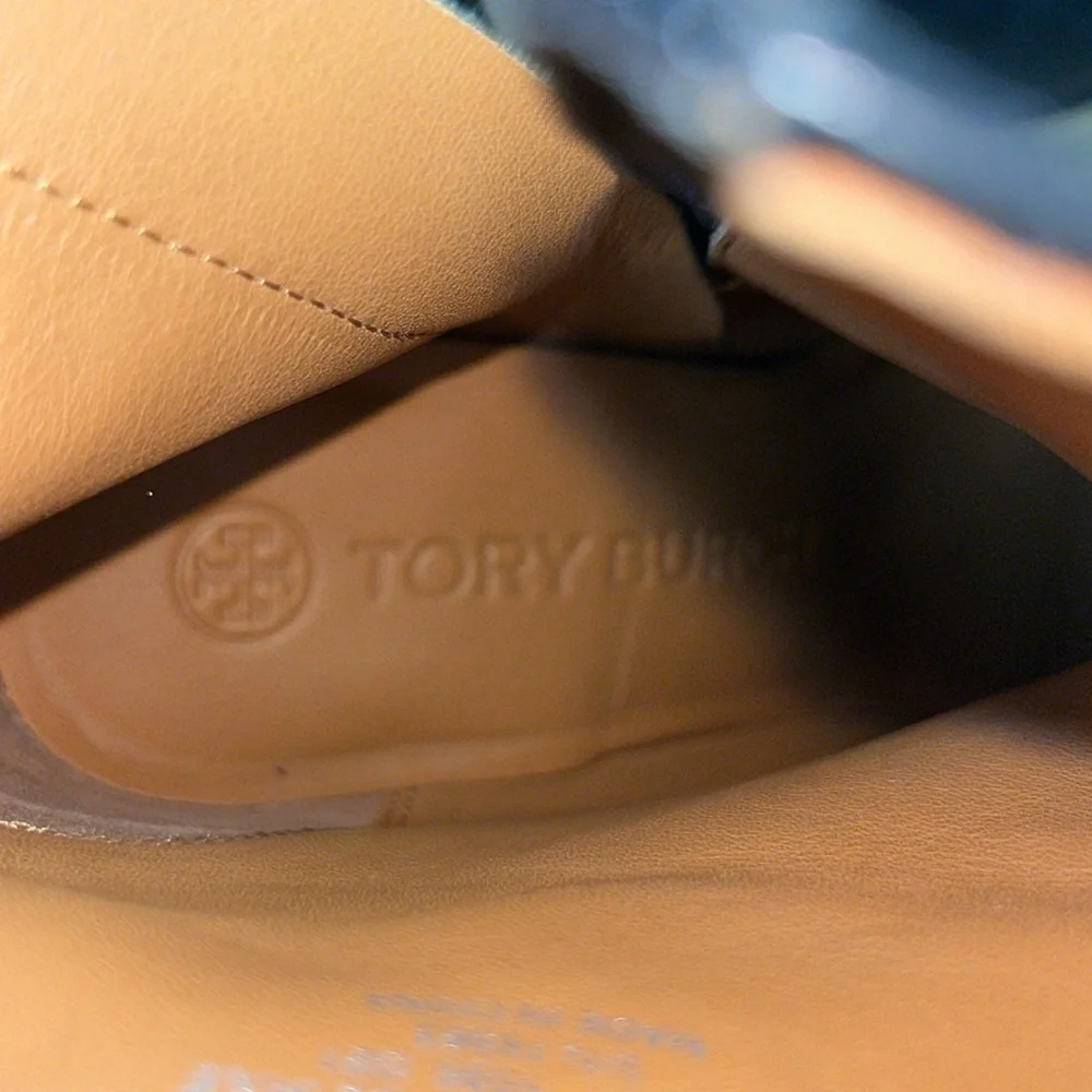 NEW Tory Burch Equestrian Link Two Tone Booties Size 6.5